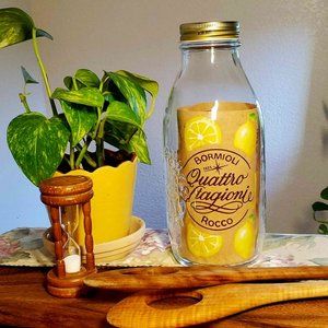 Bormioli Rocco Quattro Stagioni Quality Italian Glass Bottle Clear 33 3/4oz NEW